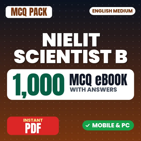 NIELIT Scientist B Exam – 1000 MCQ eBook with Answers | English Medium PDF Download
