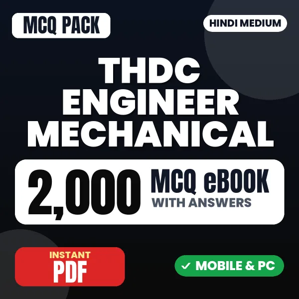 THDC Engineer Mechanical Exam – 2000 MCQ eBook with Answers | Hindi Medium PDF Download