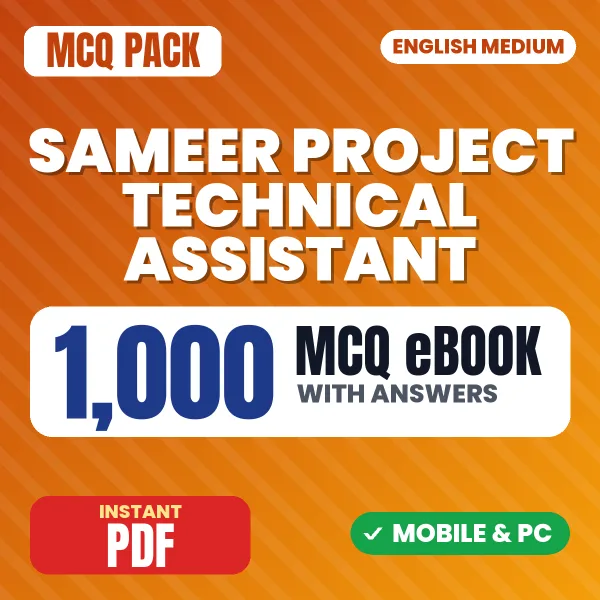 SAMEER Project Technical Assistant Exam (Fitter) – 1000 MCQ eBook with Answers | English Medium PDF Download