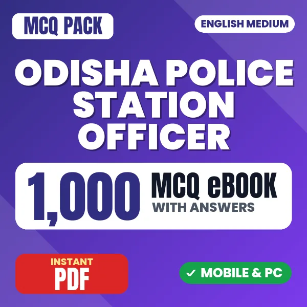 Odisha Police Station Officer (Fire Service) Paper 2 Exam – 1000 MCQ eBook with Answers | English Medium PDF Download