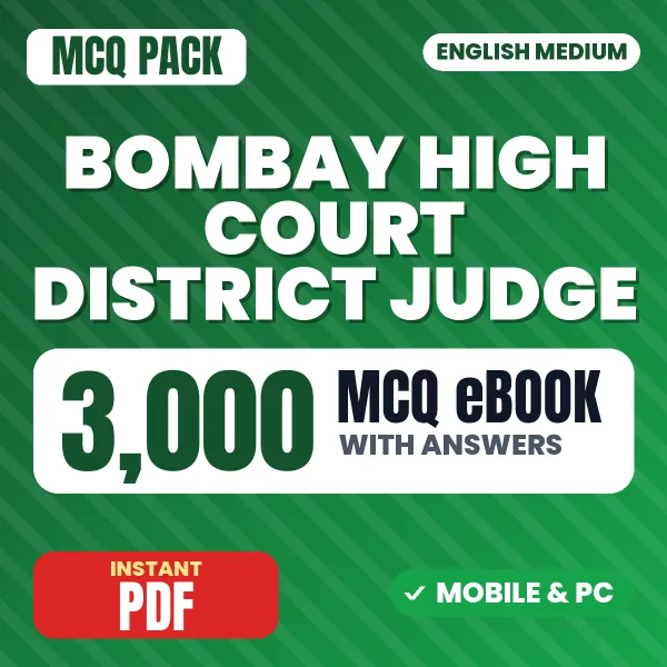 Bombay High Court District Judge Prelims Exam – 3000 MCQ eBook with Answers | English Medium PDF Download