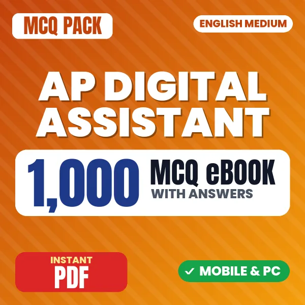AP Digital Assistant (Computer Science) Exam – 1000 MCQ eBook with Answers | English Medium PDF Download