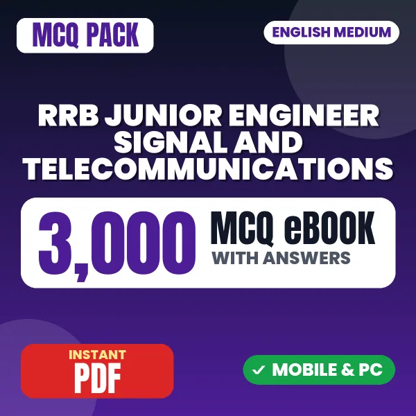 RRB Junior Engineer (S&T) CBT 1 Exam – 3000 MCQ eBook with Answers | English Medium PDF Download