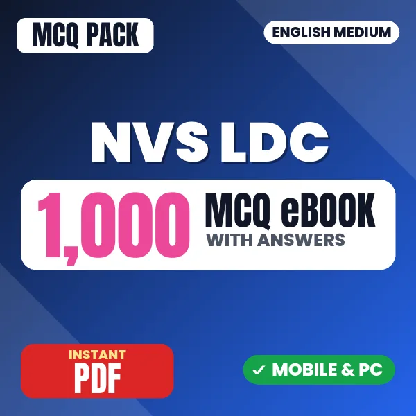 NVS LDC Exam – 1000 MCQ eBook with Answers | English Medium PDF Download
