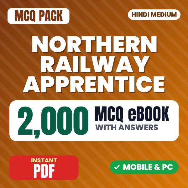 Northern Railway Apprentice Exam – 2000 MCQ eBook with Answers | Hindi Medium PDF Download