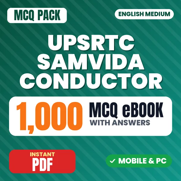 UPSRTC Samvida Conductor Exam – 1000 MCQ eBook with Answers | English Medium PDF Download