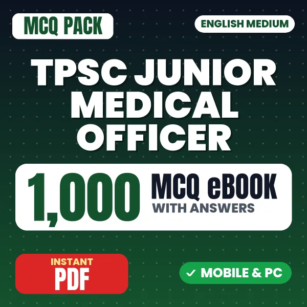 TPSC Junior Medical Officer Prelims Exam – 1000 MCQ eBook with Answers | English Medium PDF Download