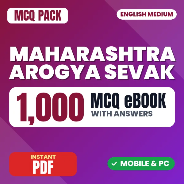 Maharashtra Arogya Vibhag Exam – 1000 MCQ eBook with Answers | English Medium PDF Download