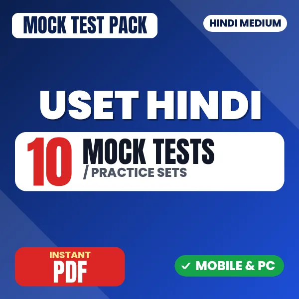 Uttarakhand SET Hindi Exam – 10 Mock Tests / Practice Sets | Hindi Medium PDF Download