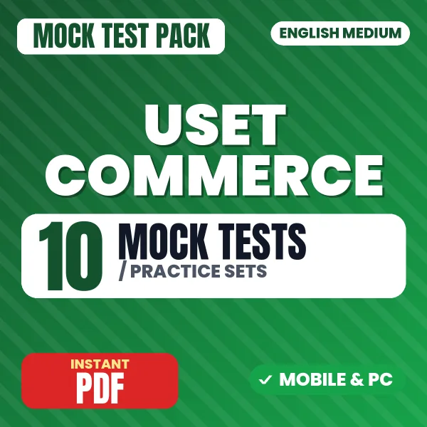 Uttarakhand SET Commerce Exam – 10 Mock Tests / Practice Sets | English Medium PDF Download