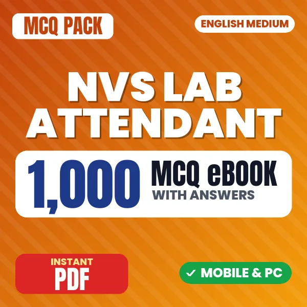 NVS Lab Attendant Preliminary Exam Tier 1 – 1000 MCQ eBook with Answers | English Medium PDF Download
