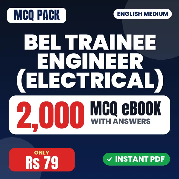 BEL Trainee Engineer (Electrical) Exam – 2000 MCQ eBook with Answers | English Medium PDF Download