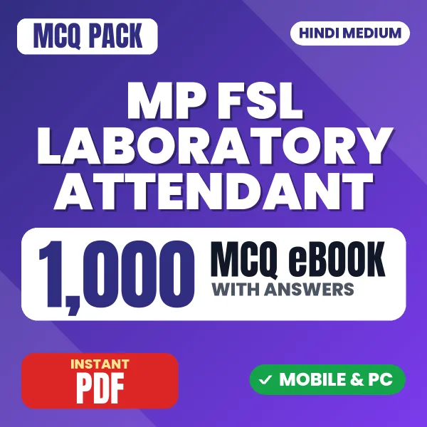MP FSL Laboratory Attendant Exam – 1000 MCQ eBook with Answers | Hindi Medium PDF Download