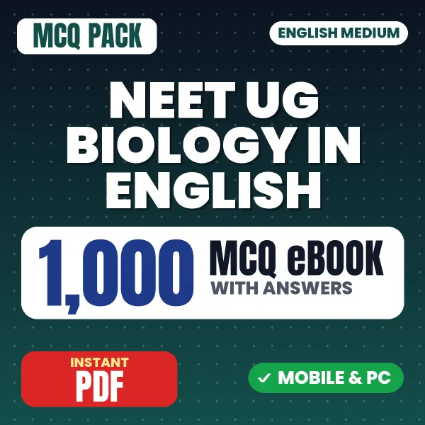 NEET UG Biology Exam – 1000 MCQ eBook with Answers | English Medium PDF Download