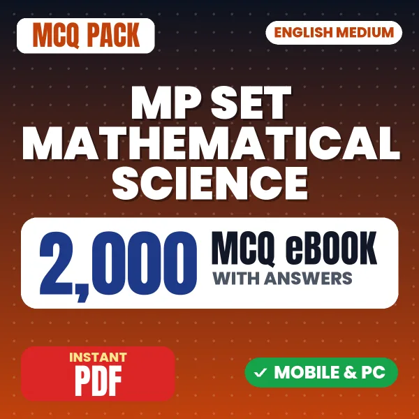MP SET Mathematical Science Exam – 2000 MCQ eBook with Answers | English Medium PDF Download