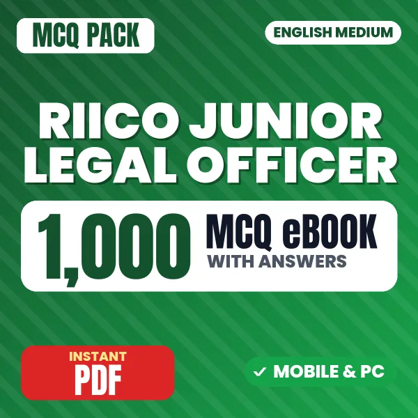 RIICO Junior Legal Officer Exam – 1000 MCQ eBook with Answers | English Medium PDF Download