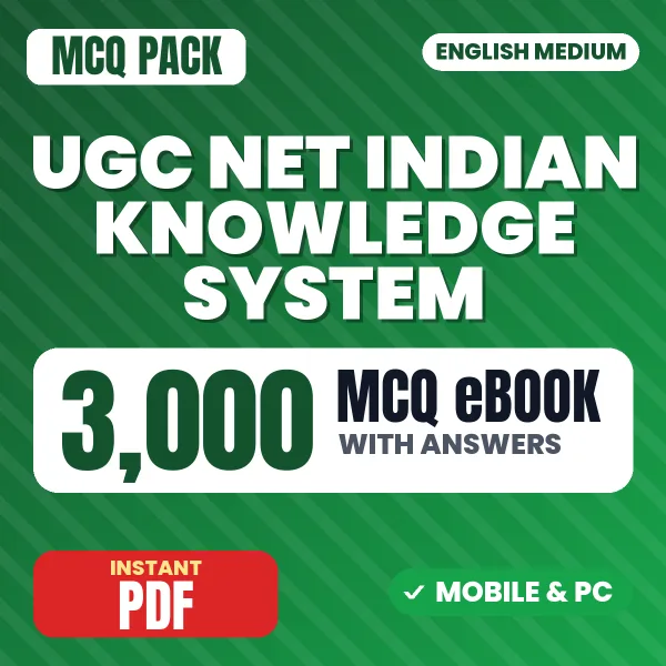 UGC NET Indian Knowledge System Exam – 3000 MCQ eBook with Answers | English Medium PDF Download