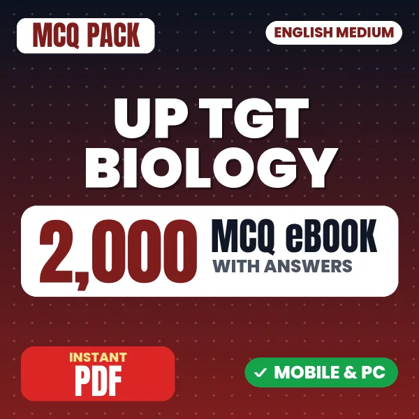 UP TGT Biology Exam – 2000 MCQ eBook with Answers | English Medium PDF Download