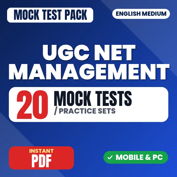 NTA UGC NET Management Exam – 20 Mock Tests / Practice Sets | English Medium PDF Download