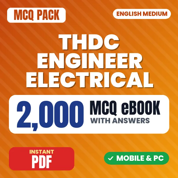 THDC Engineer Electrical Exam – 2000 MCQ eBook with Answers | English Medium PDF Download