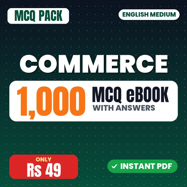 Commerce – 1000 MCQ eBook with Answers | English Medium PDF Download
