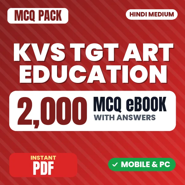 KVS TGT Art Education Exam – 2000 MCQ eBook with Answers | Hindi Medium PDF Download