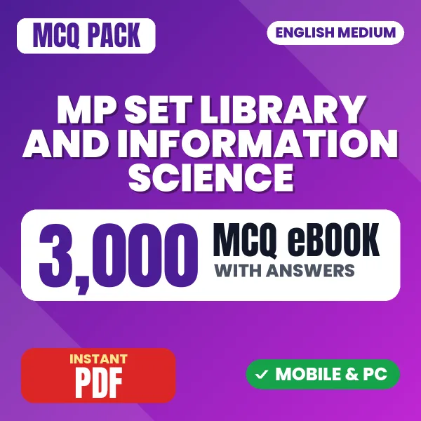 MP SET Library & Information Science Exam – 3000 MCQ eBook with Answers | English Medium PDF Download