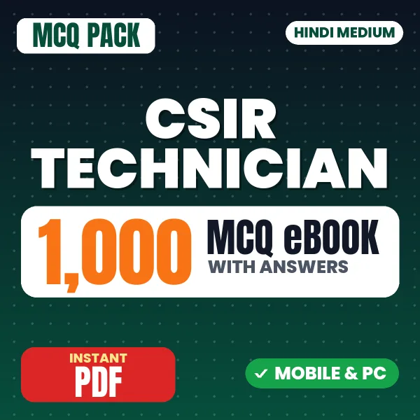 CSIR Technician Paper-1 Exam – 1000 MCQ eBook with Answers | Hindi Medium PDF Download