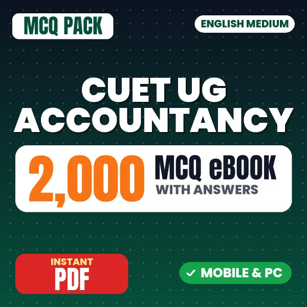 CUET UG Accountancy Exam – 2000 MCQ eBook with Answers | English Medium PDF Download