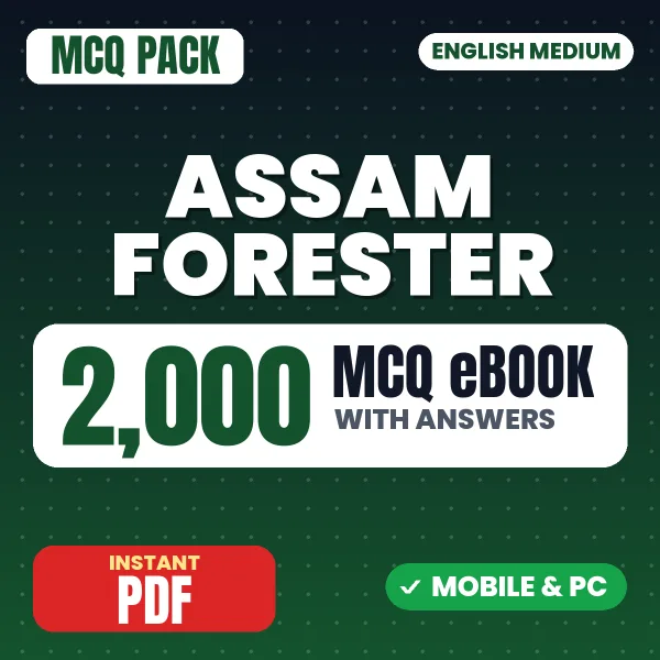 Assam Forester Exam – 2000 MCQ eBook with Answers | English Medium PDF Download