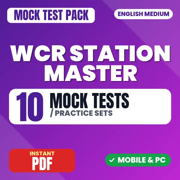 WCR Station Master Exam – 10 Mock Tests / Practice Sets | English Medium PDF Download