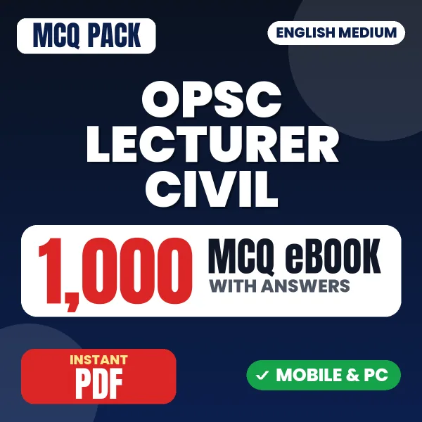 OPSC Lecturer Civil Exam (General English & General Knowledge) – 1000 MCQ eBook with Answers | English Medium PDF Download