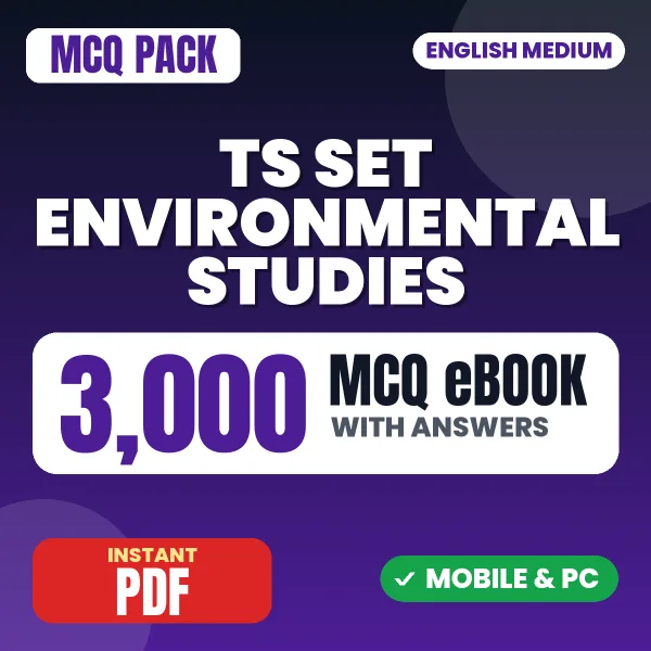 TS SET Environmental Studies Exam – 3000 MCQ eBook with Answers | English Medium PDF Download