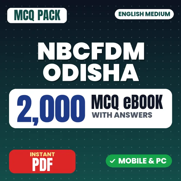 NBCFDM Odisha Exam – 2000 MCQ eBook with Answers | English Medium PDF Download