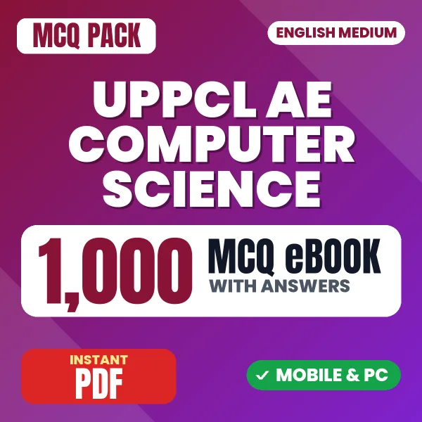 UPPCL AE Computer Science Exam – 1000 MCQ eBook with Answers | English Medium PDF Download