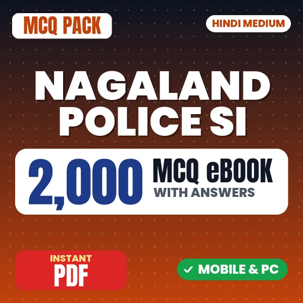 Nagaland Police SI Exam – 2000 MCQ eBook with Answers | Hindi Medium PDF Download