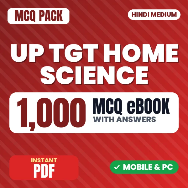 UP TGT Home Science Exam – 1000 MCQ eBook with Answers | Hindi Medium PDF Download