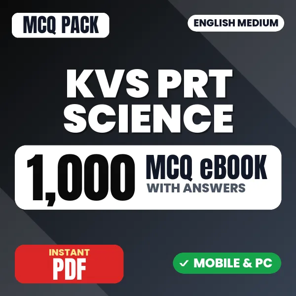 KVS PRT (Science) Exam – 1000 MCQ eBook with Answers | English Medium PDF Download