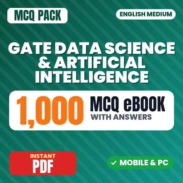 GATE Data Science & Artificial Intelligence Exam – 1000 MCQ eBook with Answers | English Medium PDF Download