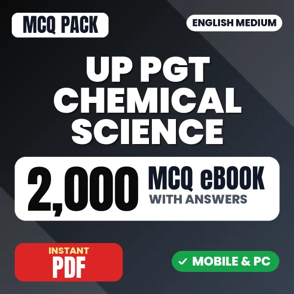 UP PGT Chemical Science Exam – 2000 MCQ eBook with Answers | English Medium PDF Download