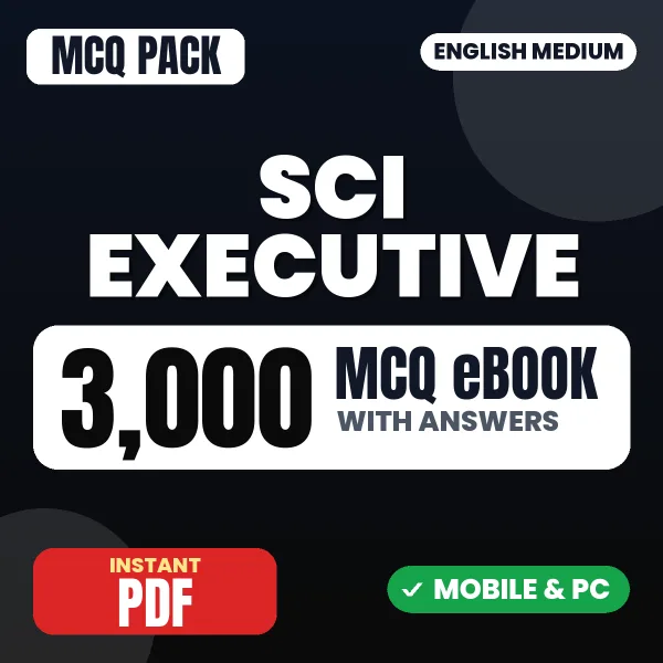 SCI Executive Exam – 3000 MCQ eBook with Answers | English Medium PDF Download