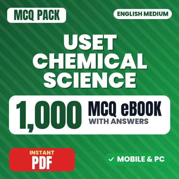 Uttarakhand SET Chemical Science Exam – 1000 MCQ eBook with Answers | English Medium PDF Download