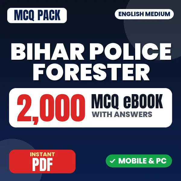 Bihar Police Forester Exam – 2000 MCQ eBook with Answers | English Medium PDF Download