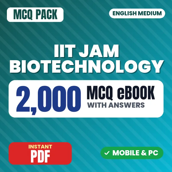 IIT JAM Biotechnology Exam – 2000 MCQ eBook with Answers | English Medium PDF Download