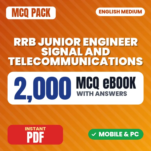 RRB Junior Engineer (S&T) CBT 1 Exam – 2000 MCQ eBook with Answers | English Medium PDF Download
