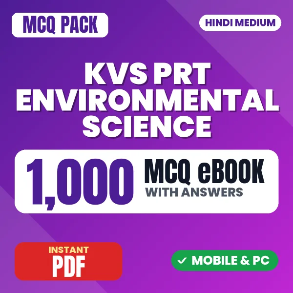 KVS PRT (Environmental Science) Exam – 1000 MCQ eBook with Answers | Hindi Medium PDF Download