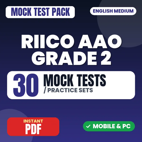 RIICO Assistant Accounts Officer Grade 2 (Part-1) Exam – 30 Mock Tests / Practice Sets | English Medium PDF Download