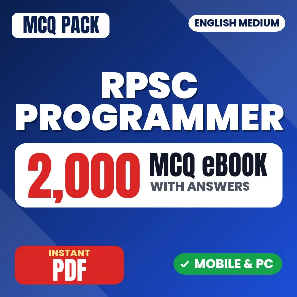 RPSC Programmer (Paper-I) Exam – 2000 MCQ eBook with Answers | English Medium PDF Download