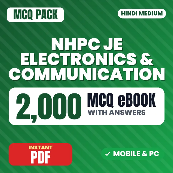 NHPC JE Electronics & Communication Exam – 2000 MCQ eBook with Answers | Hindi Medium PDF Download