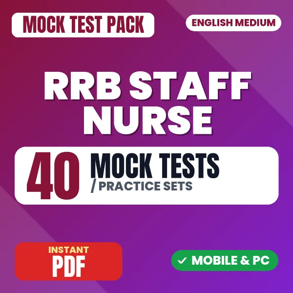 RRB Paramedical Staff Exam – 40 Mock Tests / Practice Sets | English Medium PDF Download